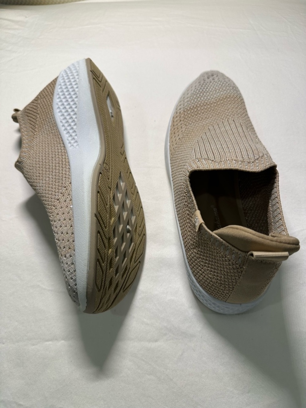 Tommy Bahama Beige Knit Slip-On - Neutral Casual Sneakers